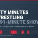 Episode study cover: Thirty Minutes of Wrestling in a 91-minute show. WWF SmackDown!, January 4, 2001, Freeman Coliseum, San Antonio. A timeline strip marks the seven matches in red.